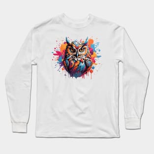 colorful owl Long Sleeve T-Shirt